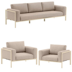 Salon de jardin 5 places spacieux pour détente en extérieur - REST - TRESI