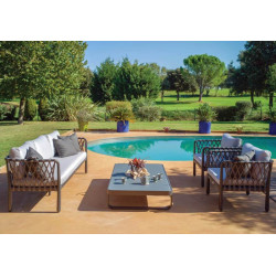 Salon de jardin confortable en corde - HESTIA - TRESI