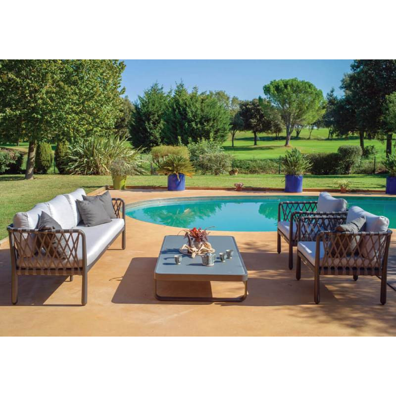Salon de jardin confortable en corde - HESTIA - TRESI