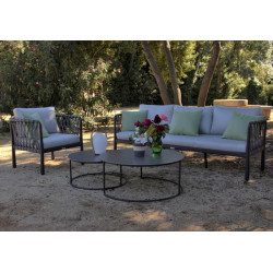 Salon de jardin confortable en corde - HESTIA - TRESI