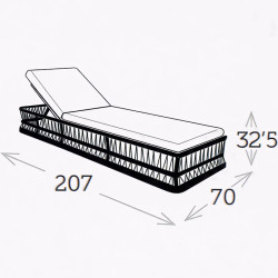 Bain de soleil en corde - LUNA - TRESI