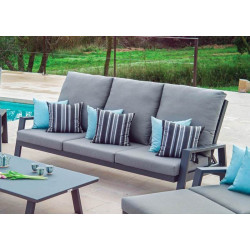 Canapé de jardin 3 places inclinable 4 positions - ADELE - TRESI