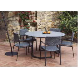 Table ronde avec plateau céramique