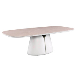 Table de jardin 240 cm en céramique beige pour grands repas - AURORA - TRESI