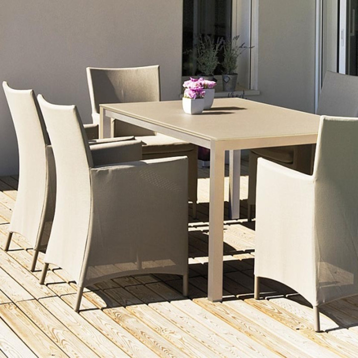 Chaise de jardin en terrasse de maison neuve - CALIFORNIA - lemobilierdejardin.fr