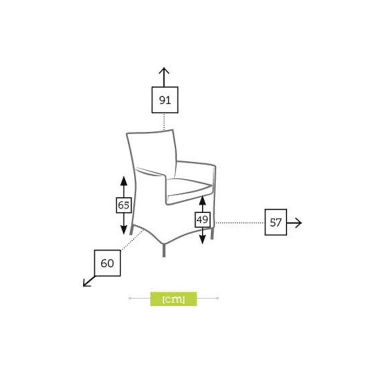 Chaise de jardin dimensions - CALIFORNIA - lemobilierdejardin.fr