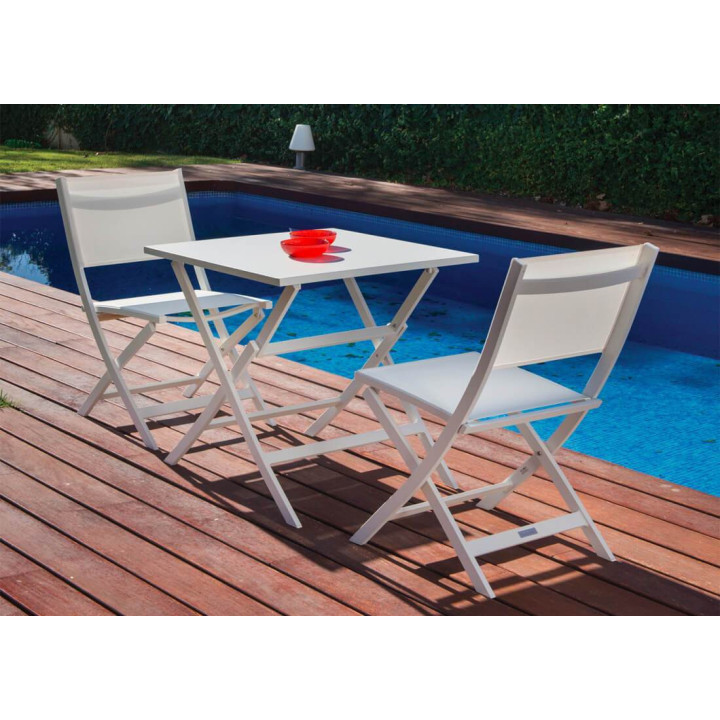 Chaise de jardin pliante en aluminium et sling résistant - ROSY - TRESI