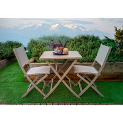 Chaise de jardin pliante en aluminium et sling résistant - ROSY - TRESI