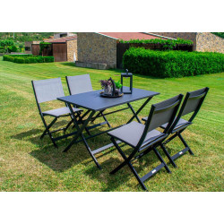Chaise de jardin pliante en aluminium et sling résistant - ROSY - TRESI