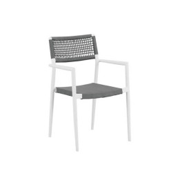 Chaise de jardin empilable en aluminium et toile Olefin résistante  - ONTARIO - TRESI