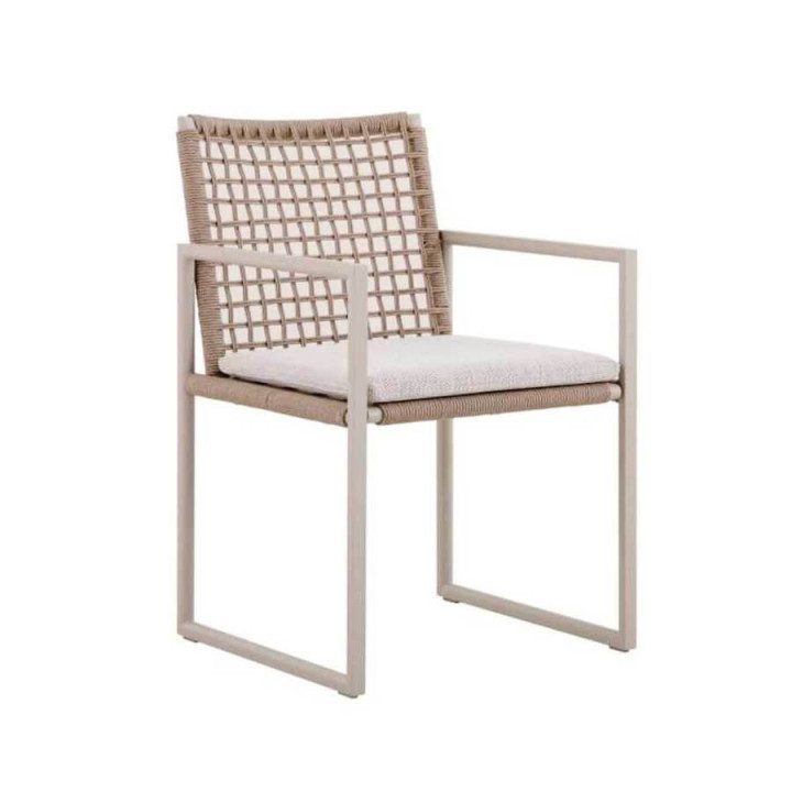 Fauteuil de jardin en aluminium et corde synthétique - MISTRAL - TRESI