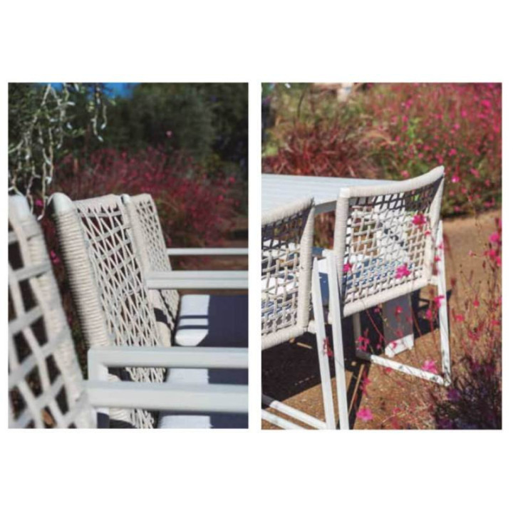 Fauteuil de jardin en aluminium et corde synthétique - MISTRAL - TRESI