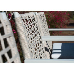 Fauteuil de jardin en aluminium et corde synthétique - MISTRAL - TRESI