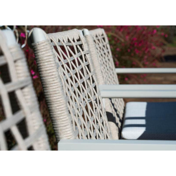 Fauteuil de jardin en aluminium et corde synthétique - MISTRAL - TRESI