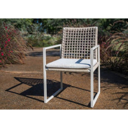 Fauteuil de jardin en aluminium et corde synthétique - MISTRAL - TRESI