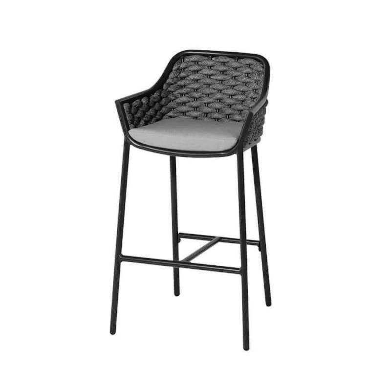 Tabouret de bar en corde avec coussin - RIO - TRESI