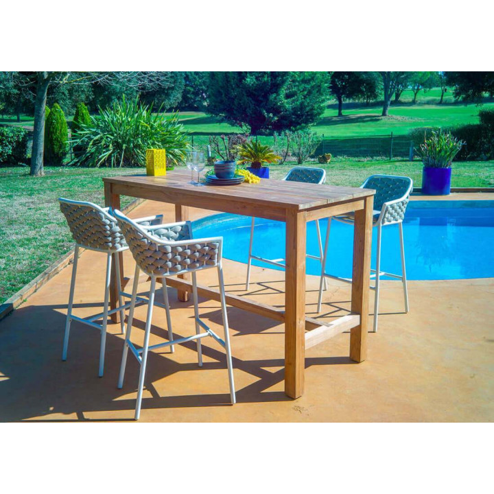 Tabouret de bar en corde avec coussin - RIO - TRESI