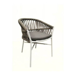 Fauteuil de table en corde avec coussin - MITO - TRESI