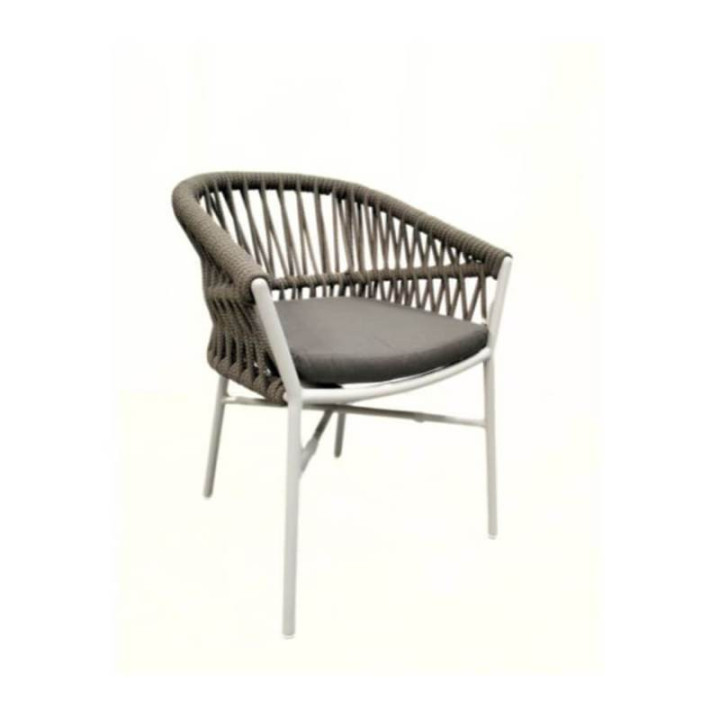 Fauteuil de table en corde avec coussin - MITO - TRESI
