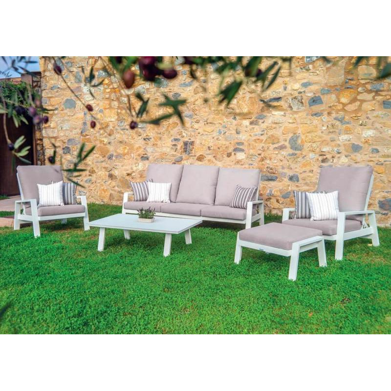 Salon de jardin complet : confort modulable et design extérieur - ADELE - TRESI