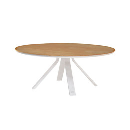 Table de jardin blanc - CASTOR - lemobilierdejardin.fr