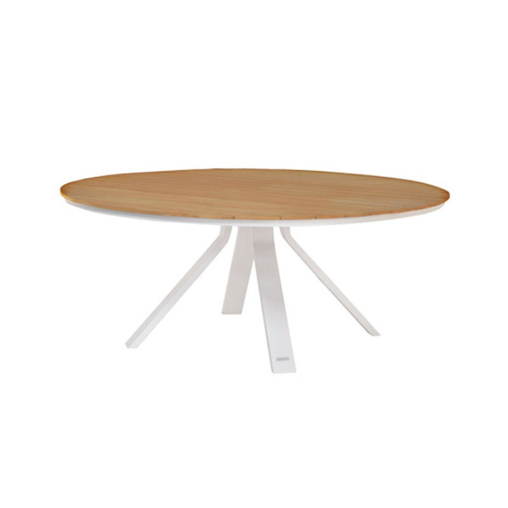 Table de jardin blanc - CASTOR - lemobilierdejardin.fr