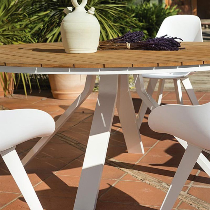 Table de jardin teck - CASTOR - lemobilierdejardin.fr