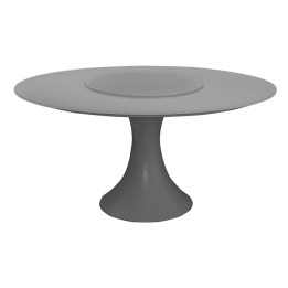 Table de Jardin Ronde en Aluminium & Plateau central tournant en Verre - FANO - TRESI - lemobilierdejardin.fr