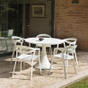 Table de Jardin Ronde en Aluminium & Verre - FANO - lemobilierdejardin.fr