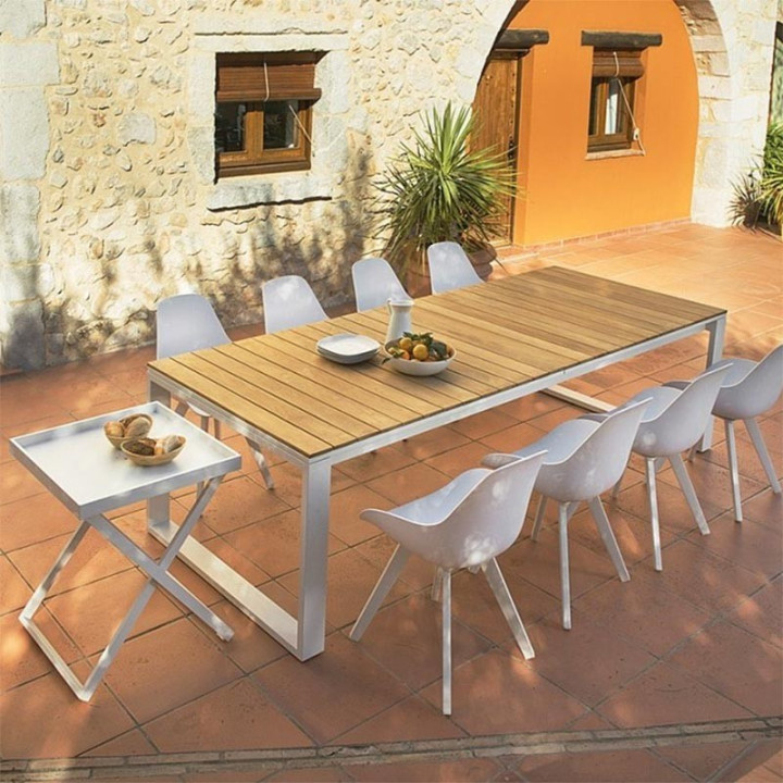 Table de jardin - FERMO Teck - lemobilierdejardin.fr