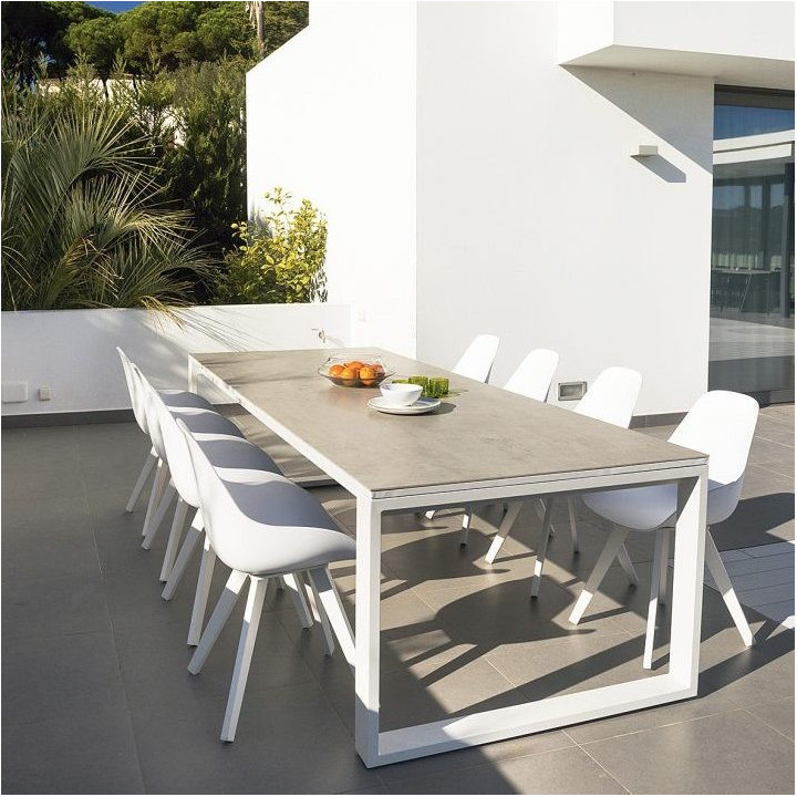 Table de jardin extensible - FERMO Ceram - lemobilierdejardin.fr