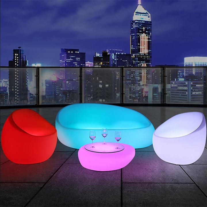 Fauteuil lumineux LED - MOON - lemobilierdejardin.fr