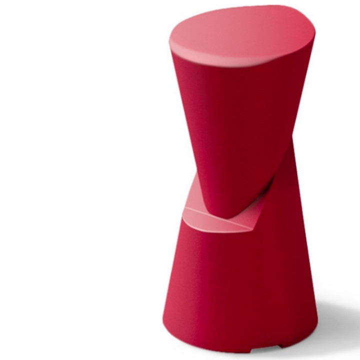 Tabouret de bar rouge - DOT - LYXO