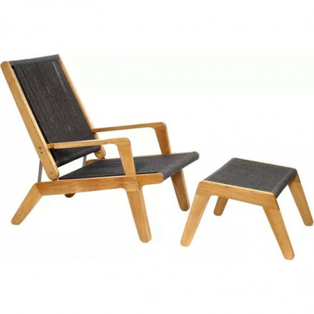 Chaise de terrasse réglable en teck - SKAGEN - OASIQ