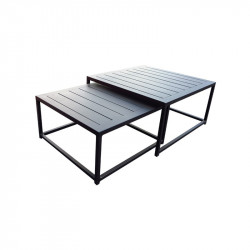 Table Basse Moderne Carrée en Aluminium - SEVEN - INCITTA