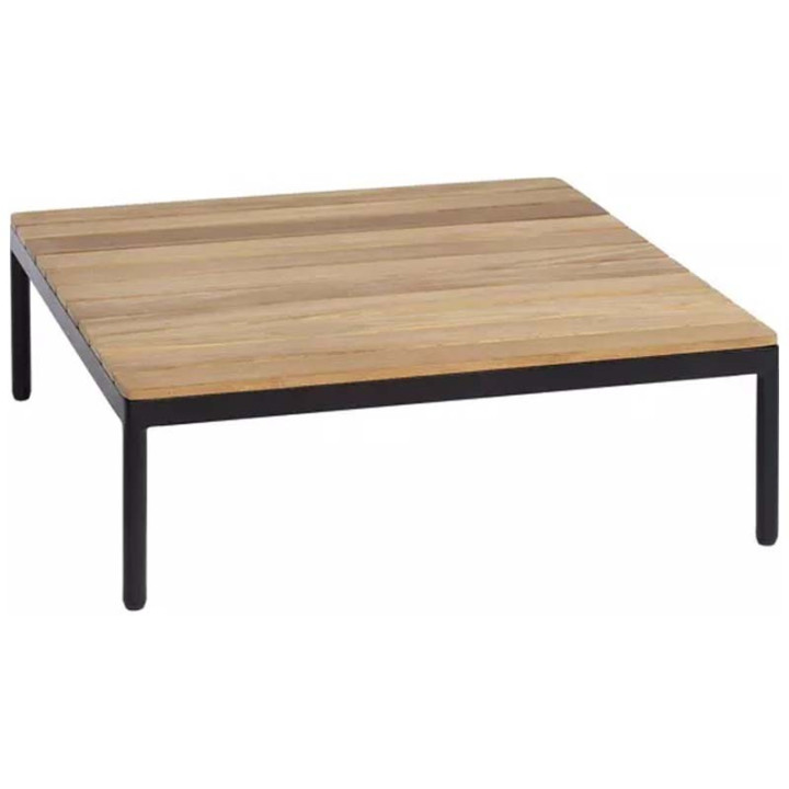 Table basse en teck pieds noir - RIAD - OASIQ
