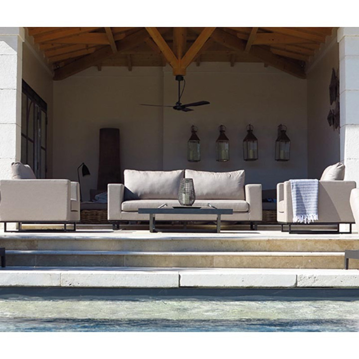 Fauteuil Moderne en Tissu & Aluminium - lemobilierdejardin.fr
