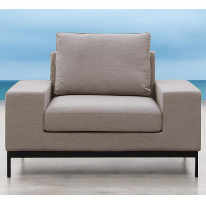 Fauteuil Moderne en Tissu & Aluminium - SEVEN - INCITTA