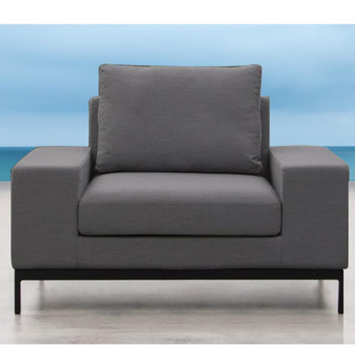 Fauteuil Moderne en Tissu & Aluminium - SEVEN - INCITTA