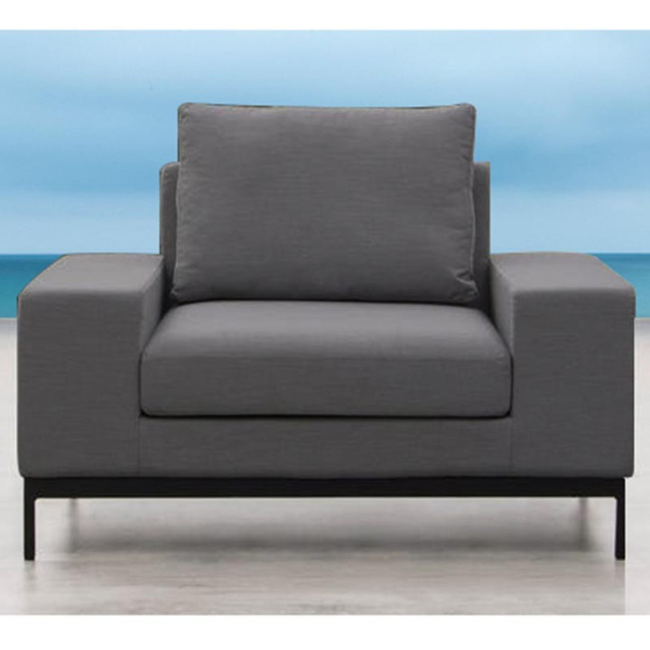 Fauteuil Moderne en Tissu & Aluminium - SEVEN - INCITTA