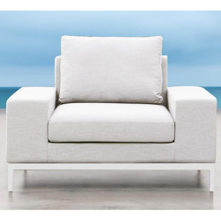 Fauteuil Moderne en Tissu & Aluminium - SEVEN - INCITTA
