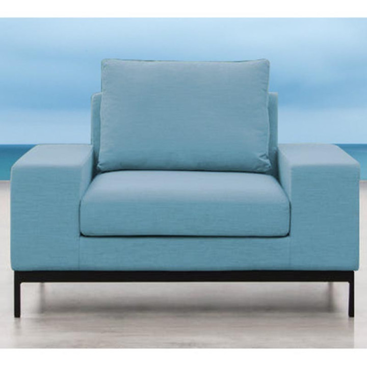 Fauteuil Moderne en Tissu & Aluminium - SEVEN - INCITTA