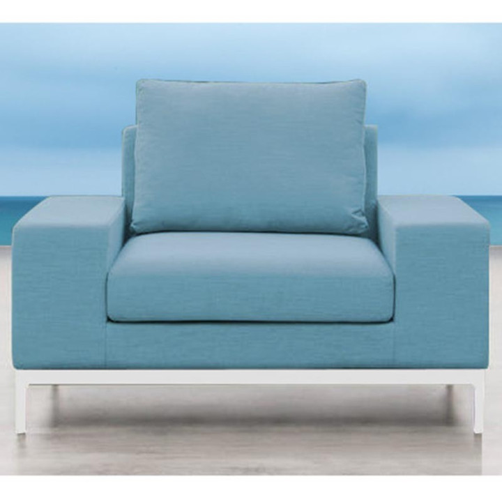 Fauteuil Moderne en Tissu & Aluminium - SEVEN - INCITTA