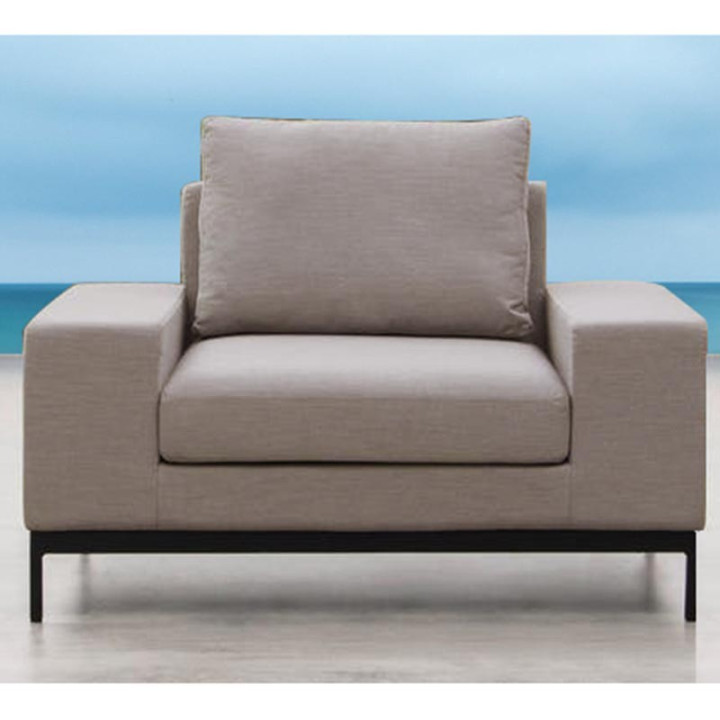 Fauteuil Moderne en Tissu & Aluminium - SEVEN - INCITTA