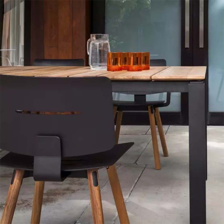 Table à manger avec plateau en teck - MACHAR - OASIQ