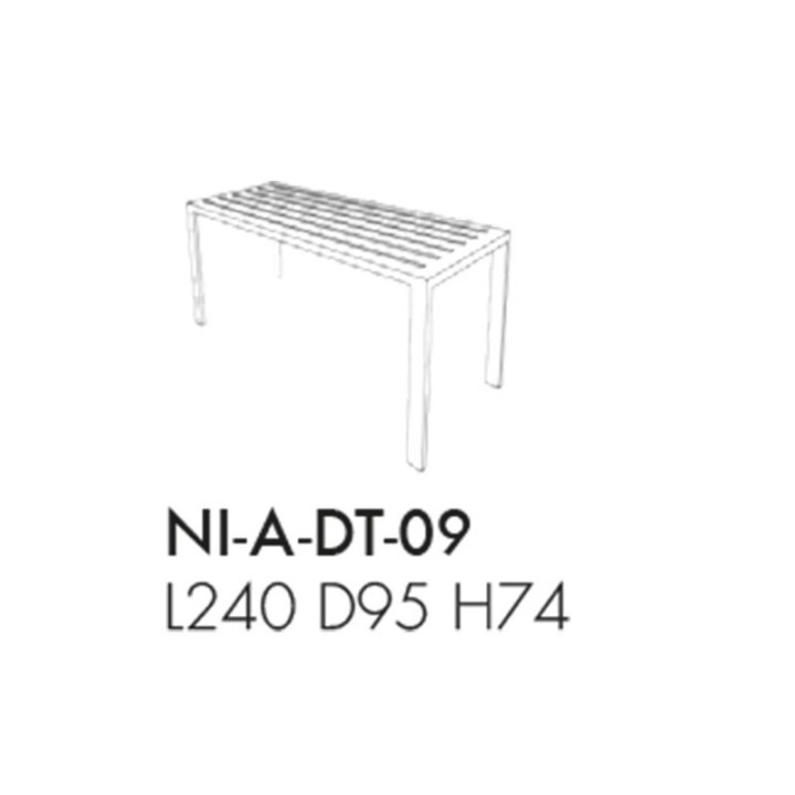 Table de Jardin Rectangulaire en Métal - NIDO - INCITTA